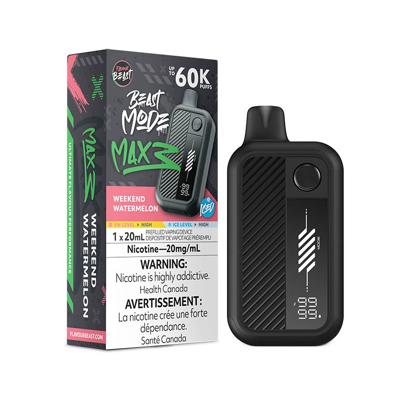 Flavour Beast Beast Mode Max 3 Disposable - Weekend Watermelon Iced (ON) - Bay Vape