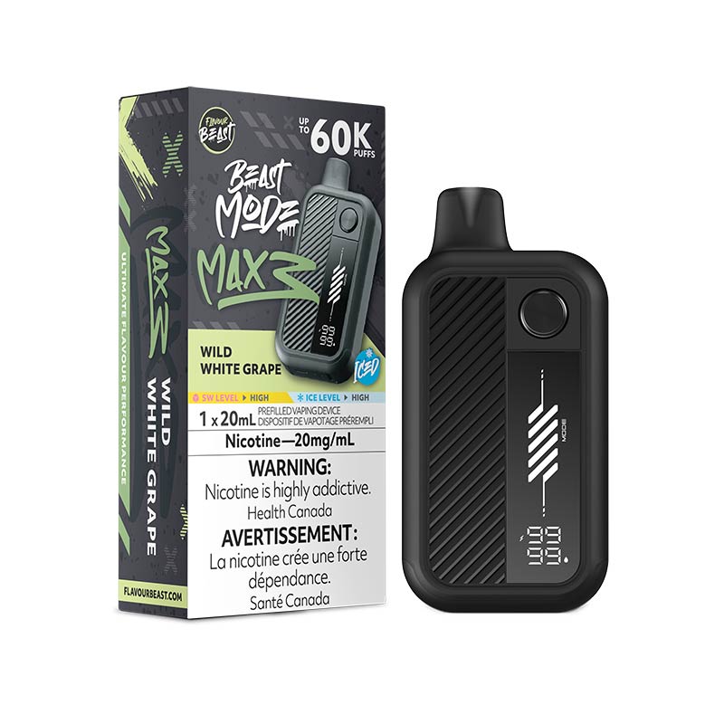 Flavour Beast Beast Mode Max 3 Disposable - Wild White Grape Iced (ON) - Bay Vape