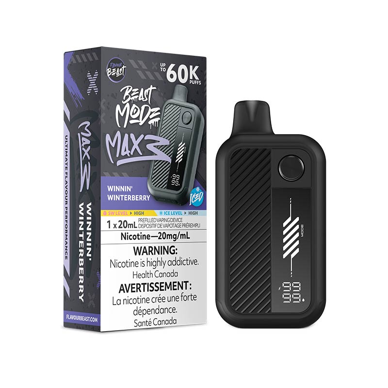 Flavour Beast Beast Mode Max 3 Disposable - Winnin' Winterberry Iced (ON) - Bay Vape