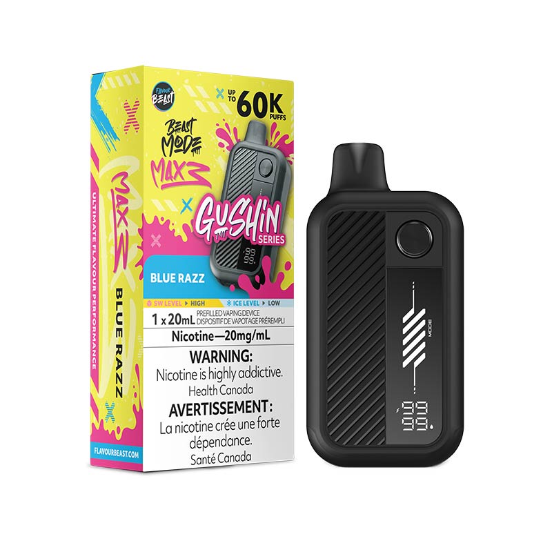 Flavour Beast Beast Mode Max 3 Disposable - Gushin' Blue Razz (ON) - Bay Vape