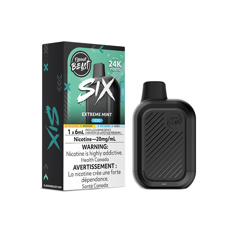 Flavour Beast SIX Disposable - Extreme Mint Iced (MB) - Bay Vape