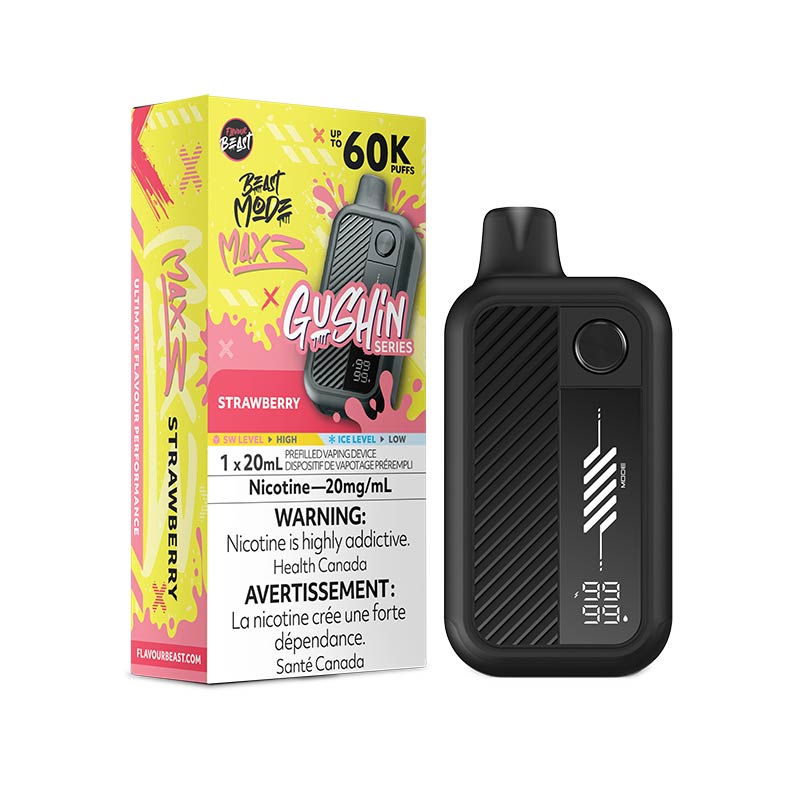 Flavour Beast Beast Mode Max 3 Disposable - Gushin' Strawberry (ON) - Bay Vape