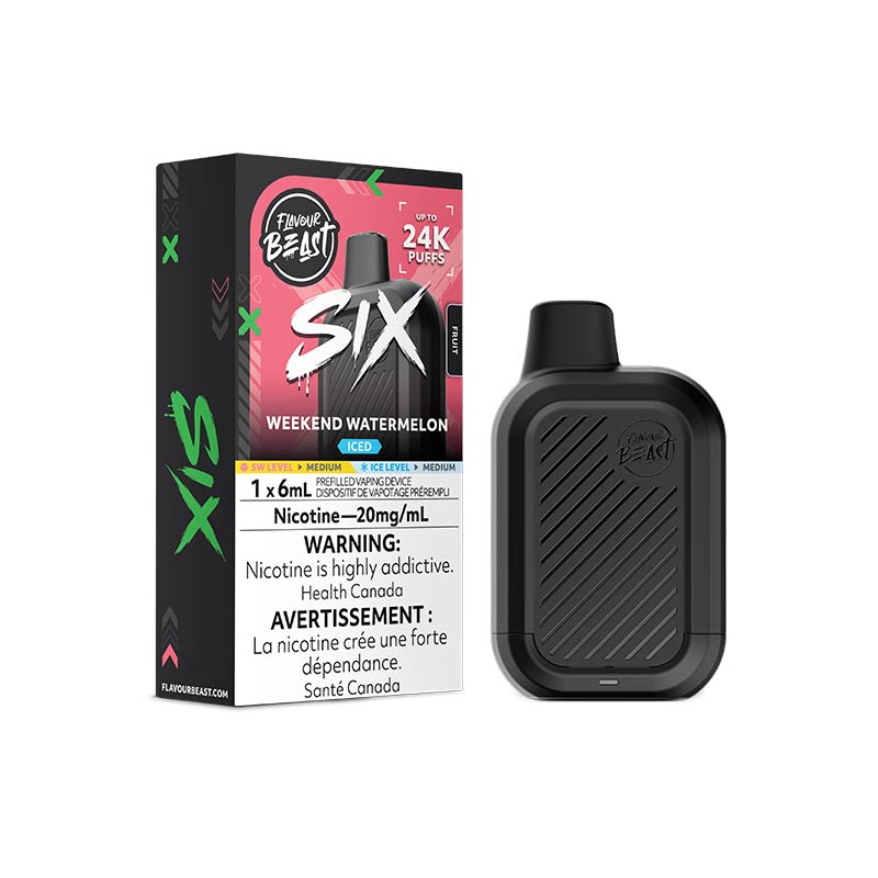Flavour Beast SIX Disposable - Weekend Watermelon Iced (MB) - Bay Vape
