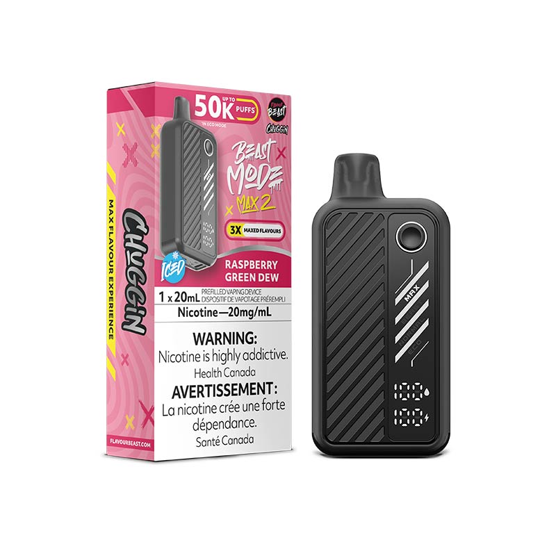 Flavour Beast Beast Mode Max 2 Disposable - Raspberry Green Dew - Bay Vape