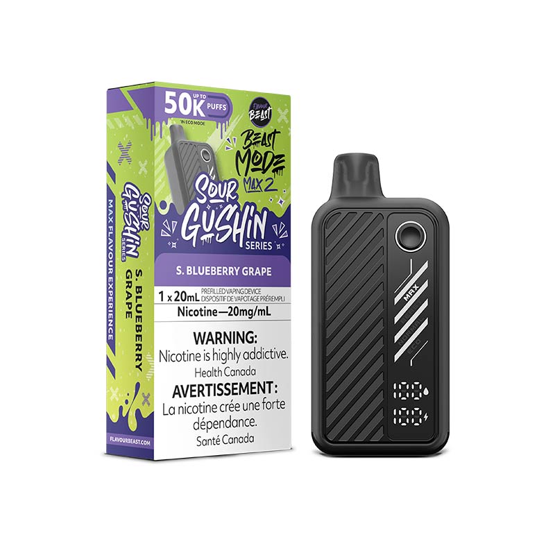 Flavour Beast Beast Mode Max 2 Disposable - Gushin S. Blueberry Grape - Bay Vape