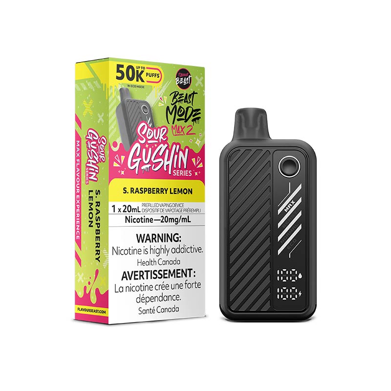 Flavour Beast Beast Mode Max 2 Disposable - Gushin S. Raspberry Lemon (MB) - Bay Vape