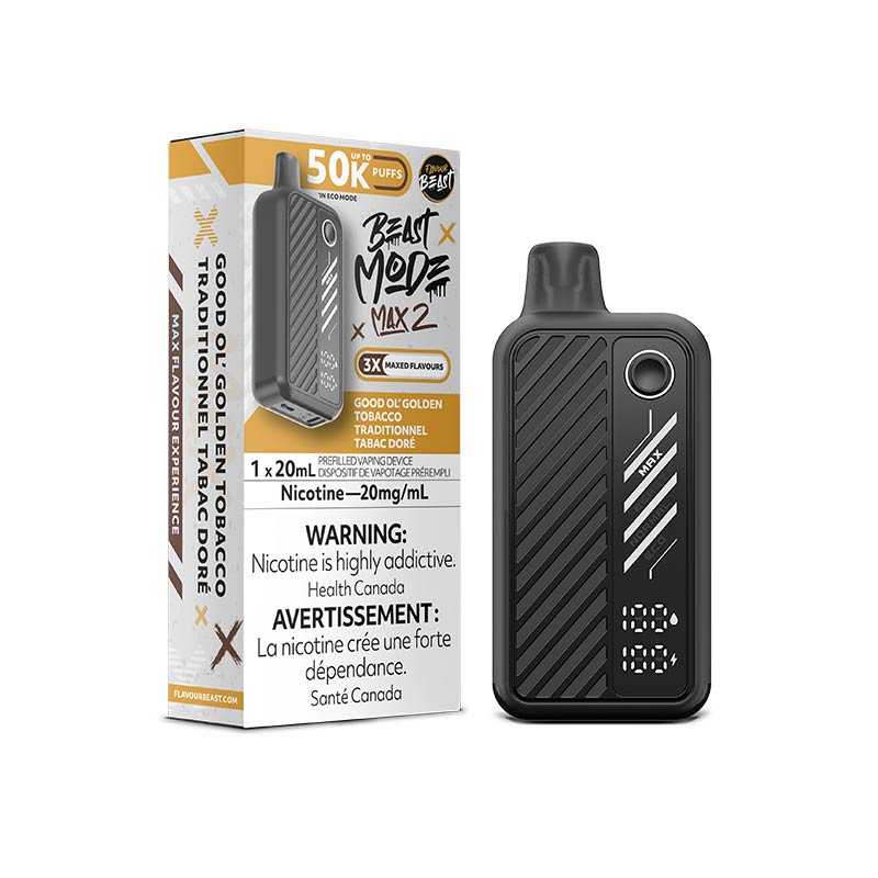 Flavour Beast Beast Mode Max 2 Disposable - Good Ol' Golden Tobacco (NB) - Bay Vape