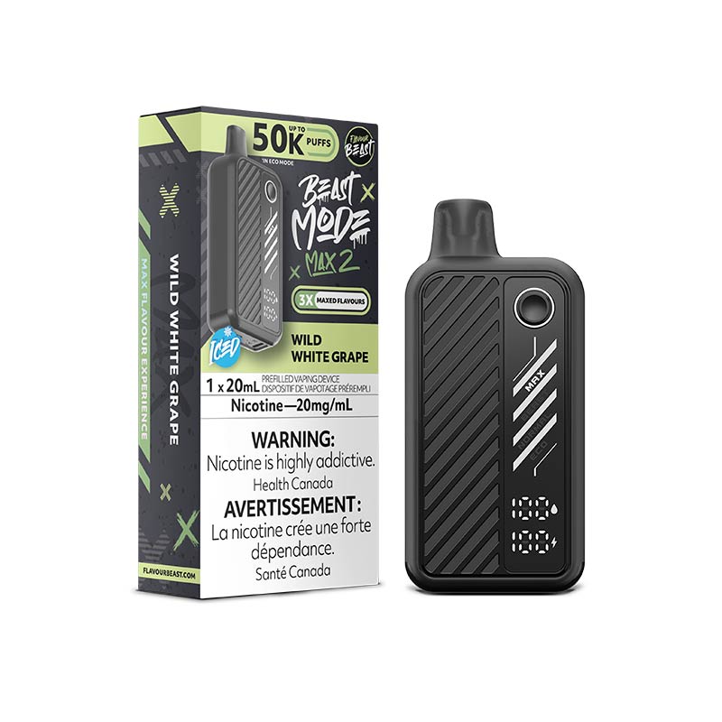 Flavour Beast Beast Mode Max 2 Disposable - Wild White Grape Iced (ON) - Bay Vape