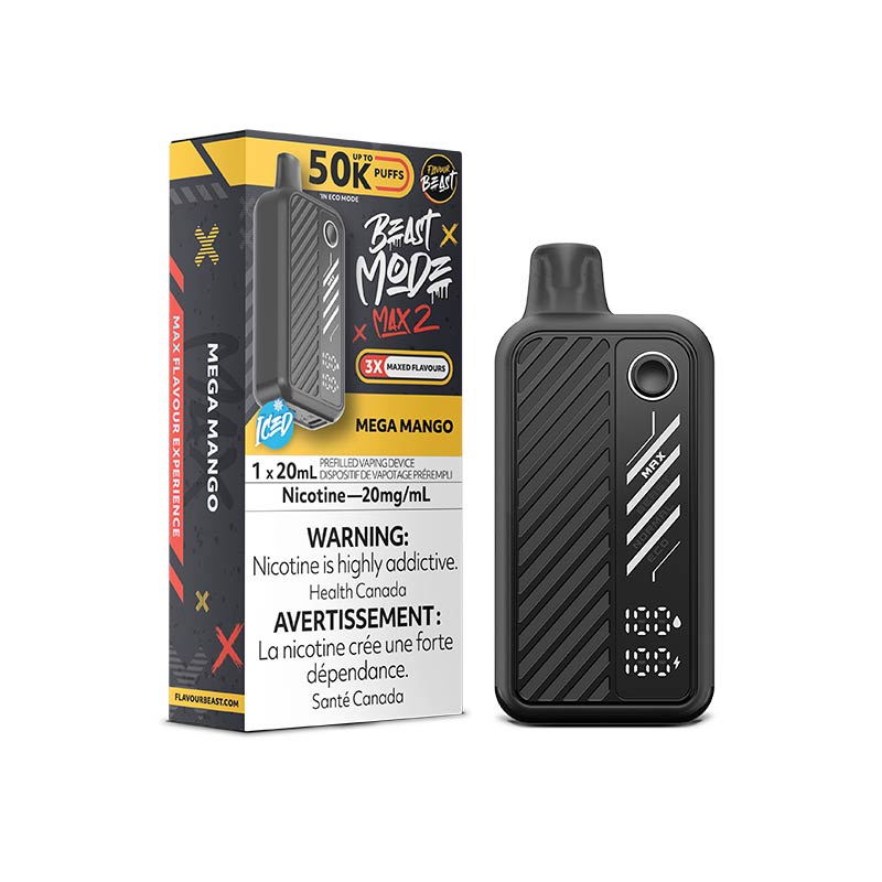 Flavour Beast Beast Mode Max 2 Disposable - Mega Mango Iced (ON) - Bay Vape
