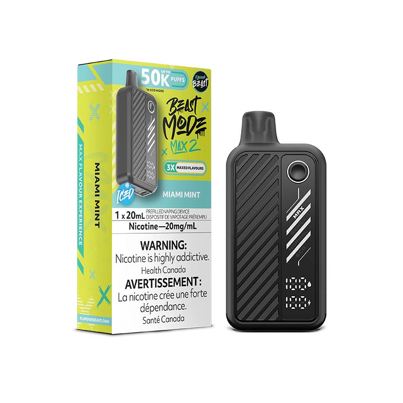 Flavour Beast Beast Mode Max 2 Disposable - Miami Mint Iced (ON) - Bay Vape