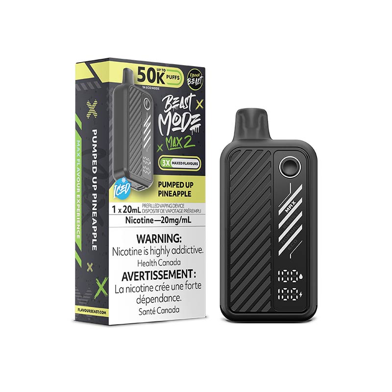 Flavour Beast Beast Mode Max 2 Disposable - Pumped Up Pineapple Iced (ON) - Bay Vape