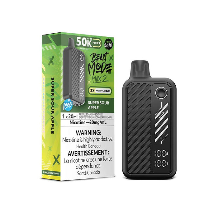Flavour Beast Beast Mode Max 2 Disposable - Super Sour Apple Iced (ON)
