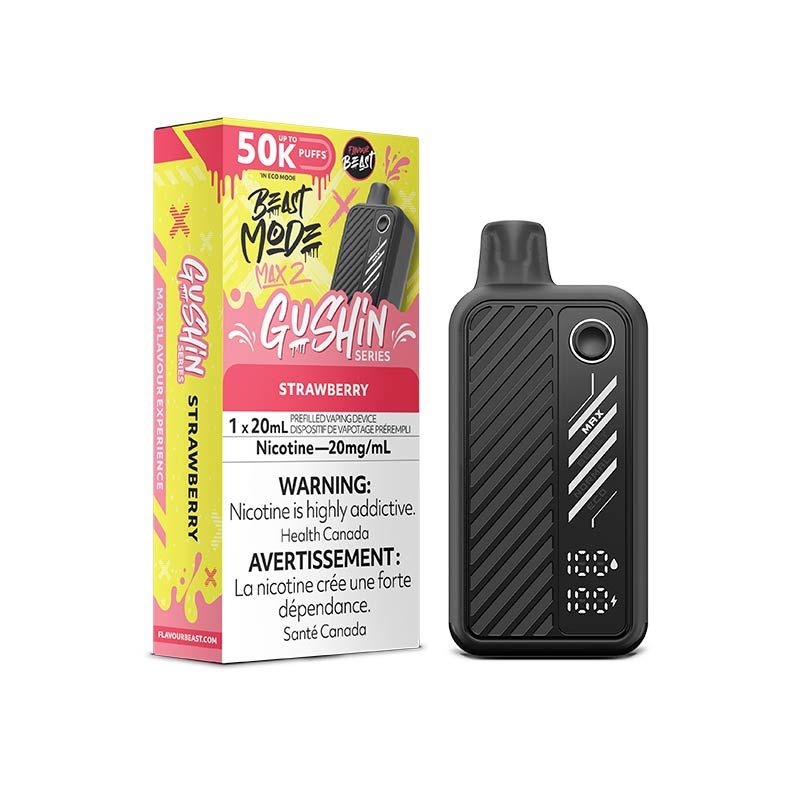Flavour Beast Beast Mode Max 2 Disposable - Gushin Strawberry (MB) - Bay Vape