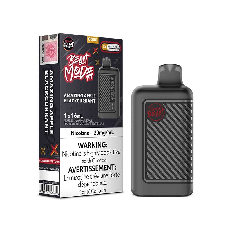 Flavour Beast Beast Mode 8K Disposable - Amazing Apple Blackcurrant - Bay Vape Canada