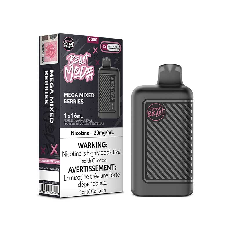 Flavour Beast Beast Mode 8K Disposable - Mega Mixed Berries - Bay Vape Canada