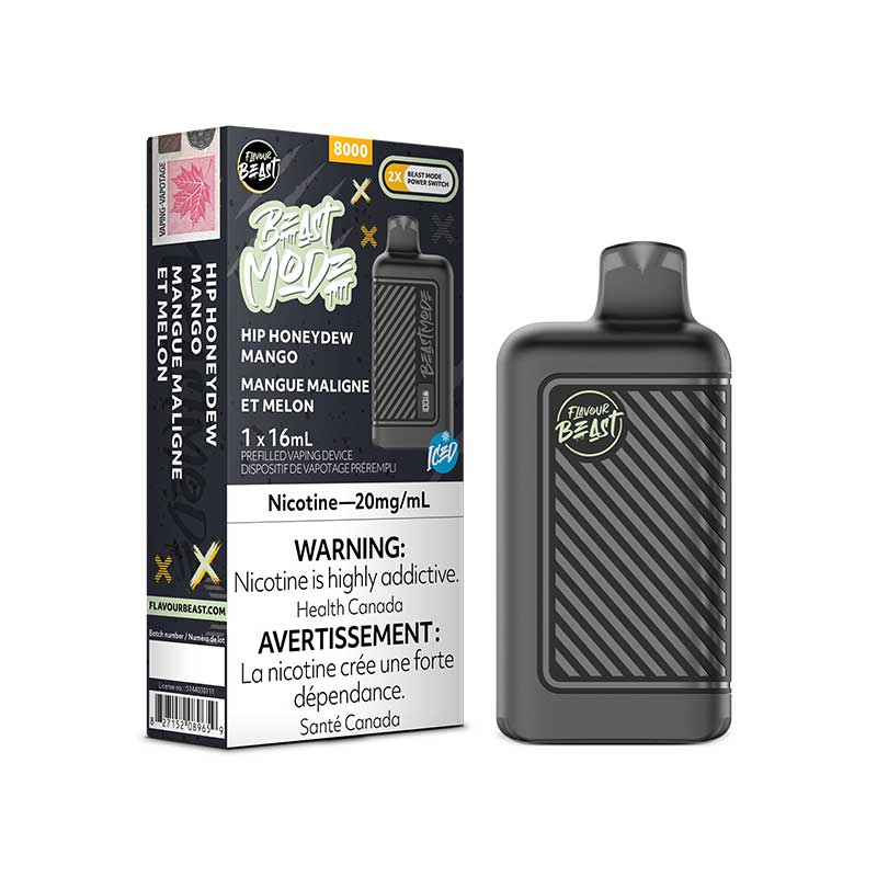 Flavour Beast Beast Mode 8K Disposable - Hip Honeydew Mango Iced - Bay Vape Canada