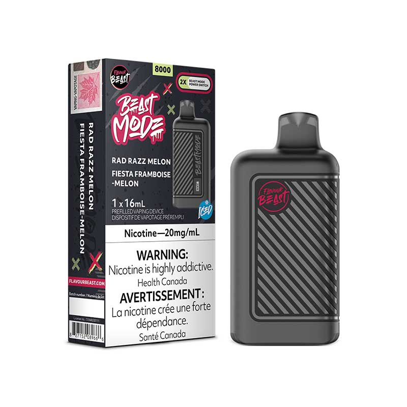 Flavour Beast Beast Mode 8K Disposable - Rad Razz Melon Iced - Bay Vape Canada