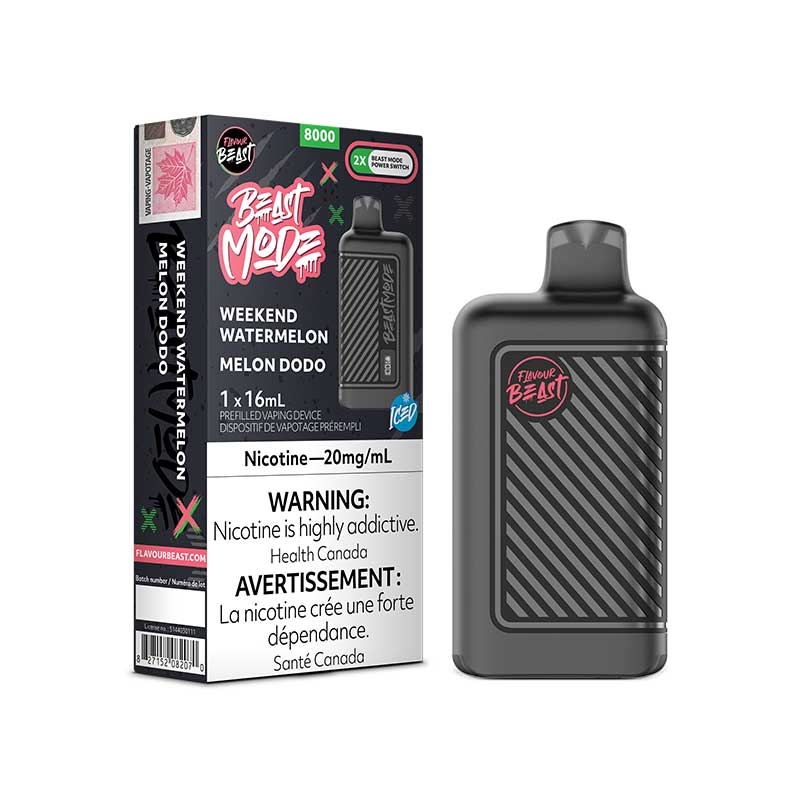 Flavour Beast Beast Mode 8K Disposable - Weekend Watermelon Iced - Bay Vape Canada