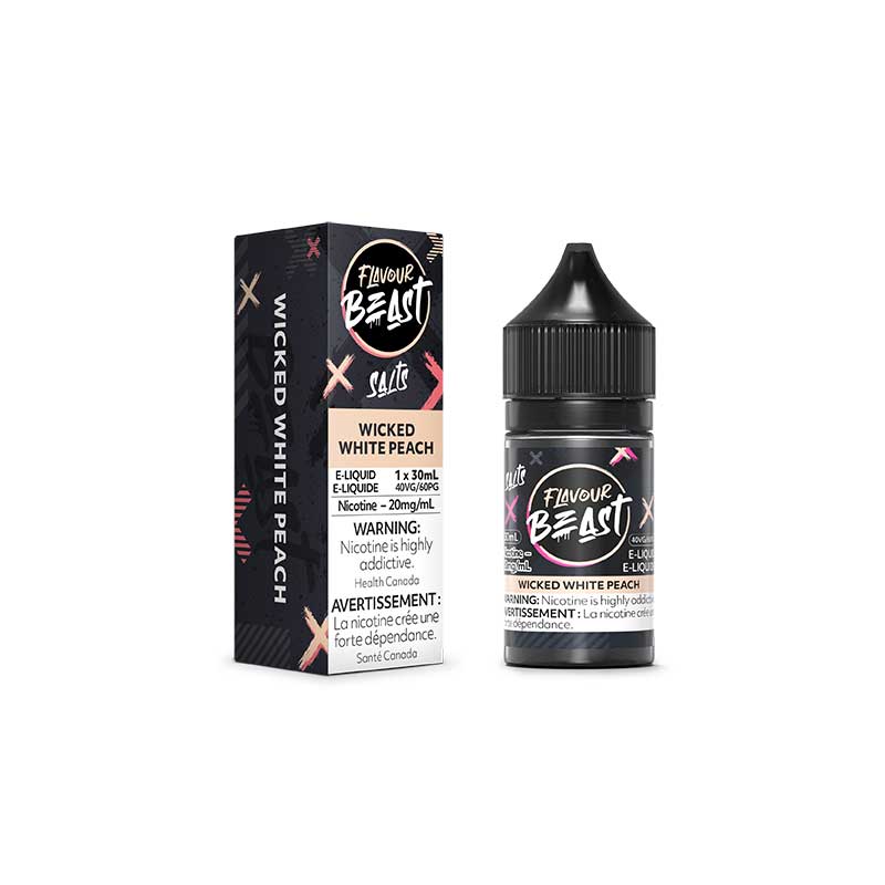 Wicked White Peach Salt by Flavour Beast E-Liquid - Bay Vape Canada