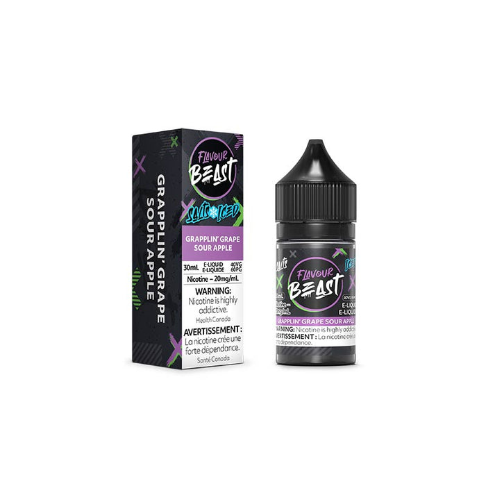 Sel glacé Grapplin' Grape Sour Apple par Flavour Beast E-Liquide