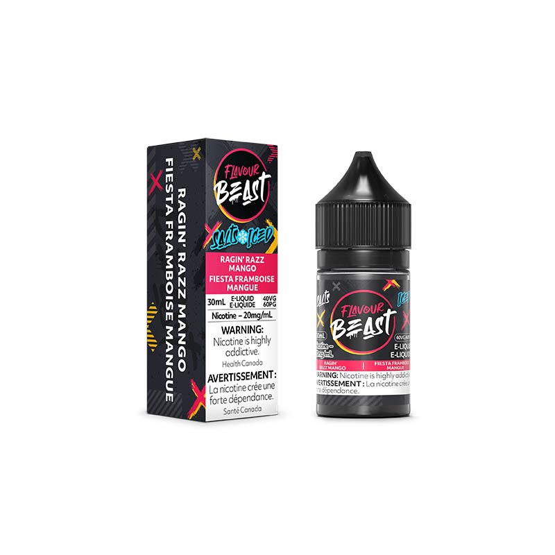 Ragin' Razz Mango Iced Salt by Flavour Beast E-Liquid - Bay Vape Canada