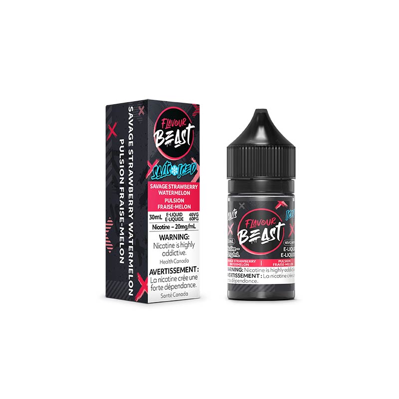 Savage Strawberry Watermelon Iced Salt by Flavour Beast E-Liquid - Bay Vape Canada