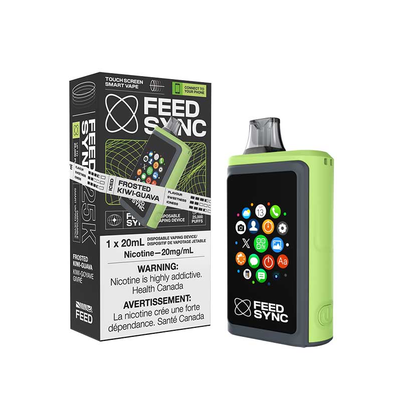 FEED Sync 25K Disposable - Frosted Kiwi Guava - Bay Vape Canada