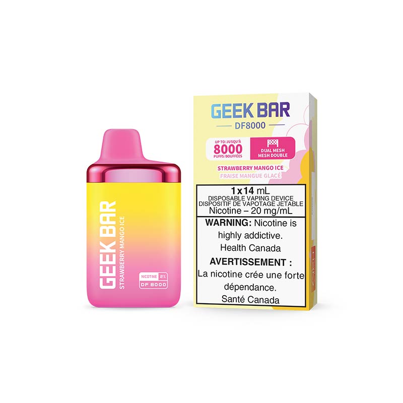 Geek Bar DF8000 Disposable - Strawberry Mango Ice - Bay Vape Canada