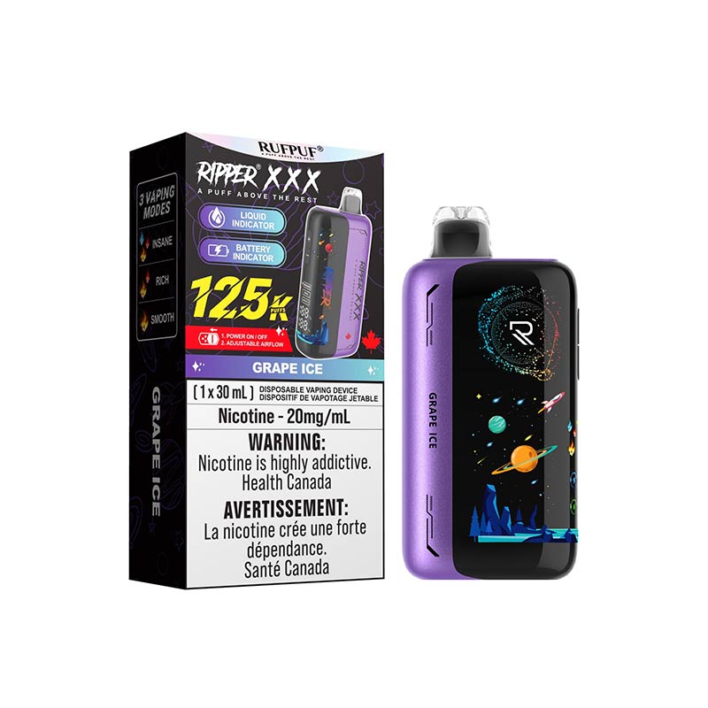 Ripper XXX 125K Disposable - Grape Ice - Bay Vape