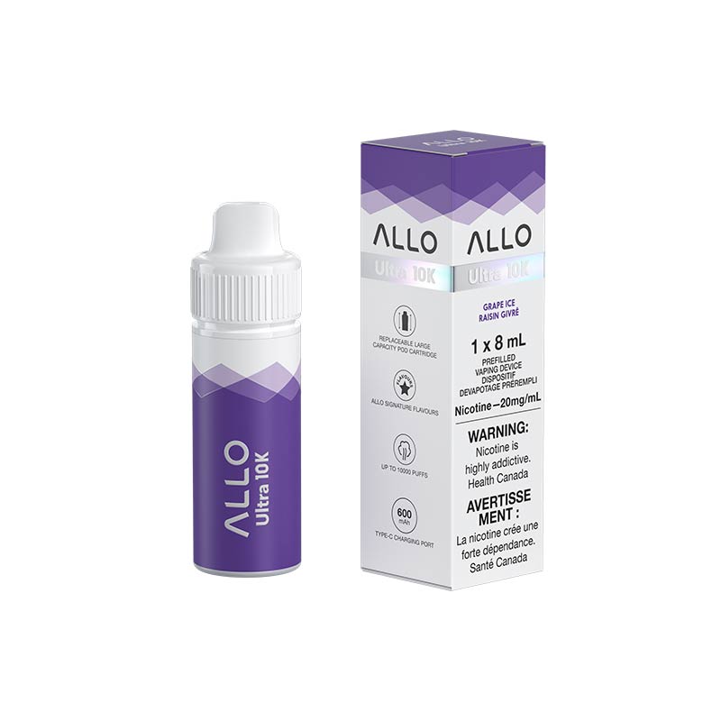 ALLO Ultra 10k Hybrid Disposable - Grape Ice (ON) - Bay Vape