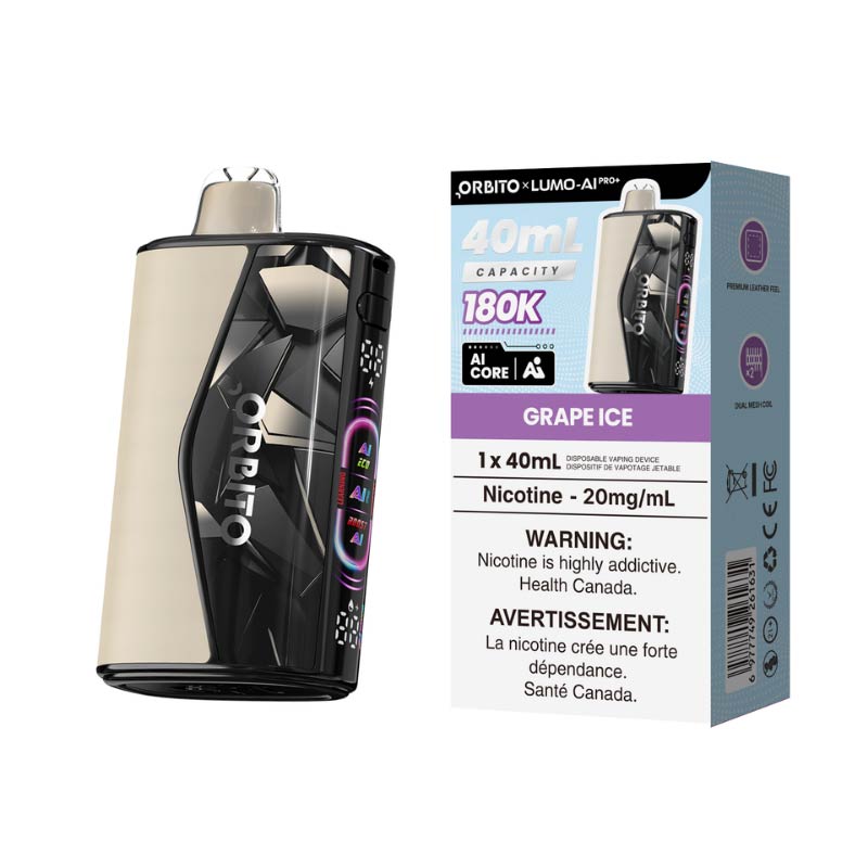 ORBITO Lumo-AI Pro+ 180K Disposable - Grape Ice (MB) - Bay Vape