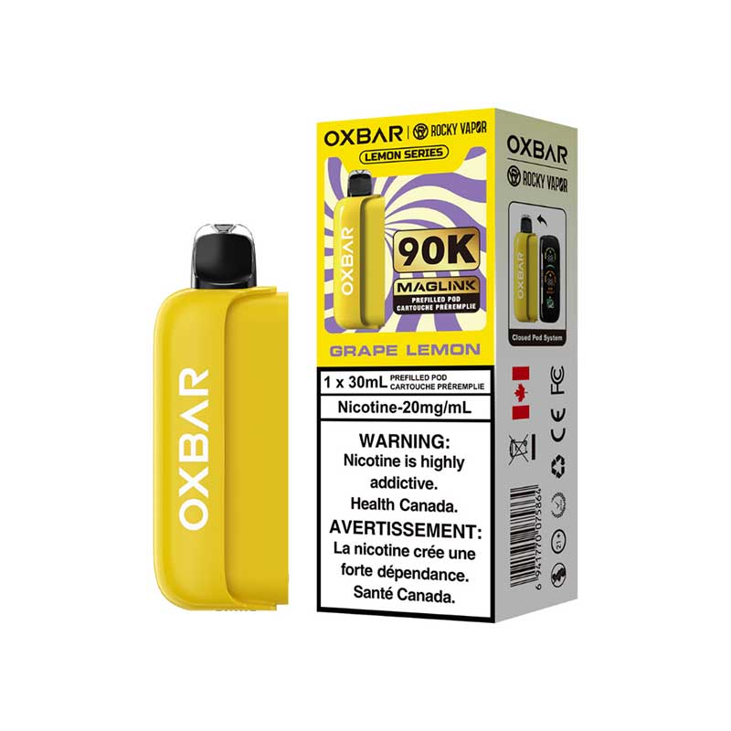 Oxbar Maglink Pre-Filled Pod - Lemon Series - Grape Lemon (ON) - Bay Vape