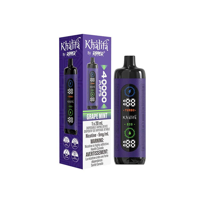 Khalifa Bar By Ripper 40K Disposable - Grape Mint (ON)