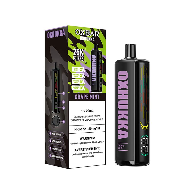 OXBAR Oxhukka 25K Disposable - Grape Mint (ON) - Bay Vape