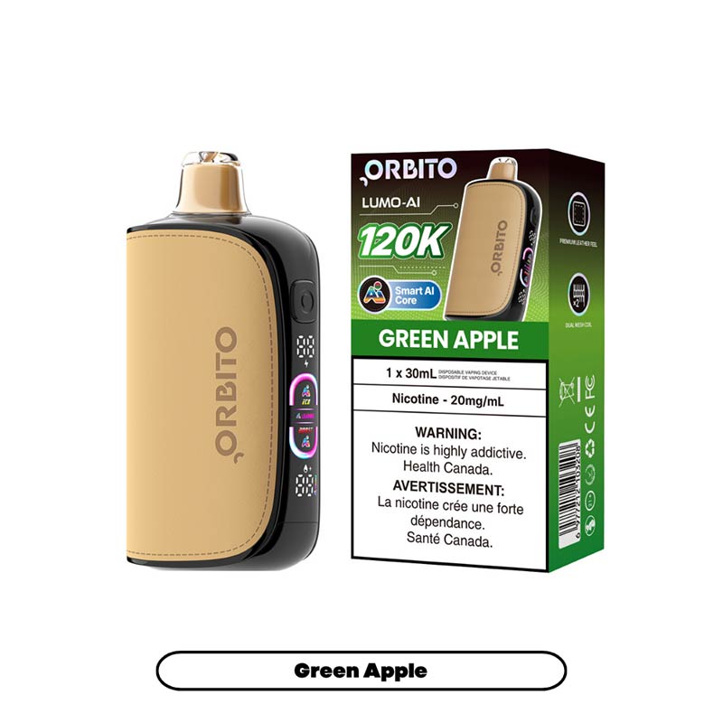 ORBITO Lumo-AI 120K Disposable - Green Apple - Bay Vape