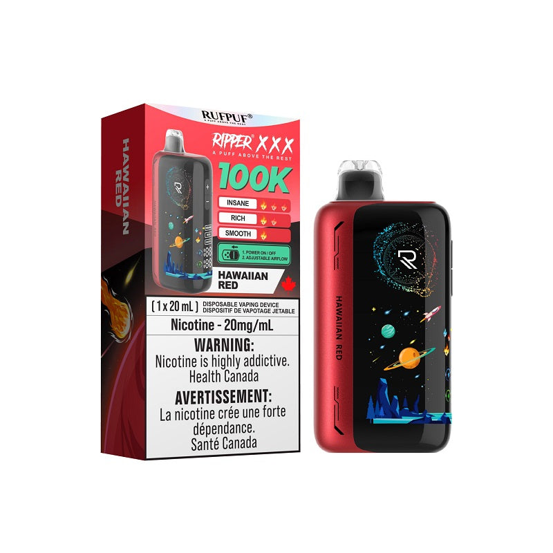 Ripper XXX 100K Disposable - Hawaiian Red (ON) - Bay Vape