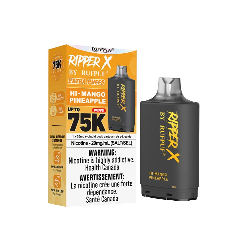 Ripper X Pod by Rufpuf 75K - Hi-Mango Pineapple (ON) - Bay Vape