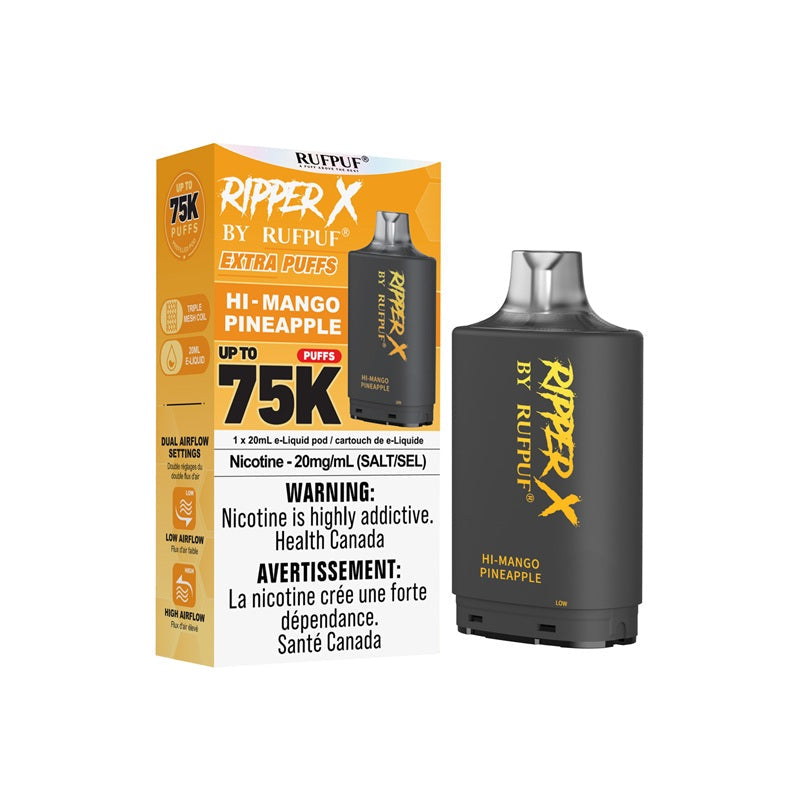 Ripper X Pod by Rufpuf 75K - Hi-Mango Pineapple (MB) - Bay Vape