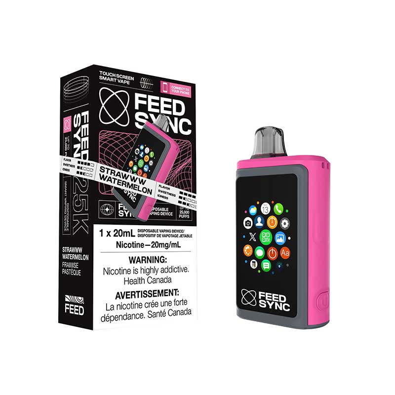 FEED Sync 25K Disposable - Strawww Watermelon - Bay Vape Canada