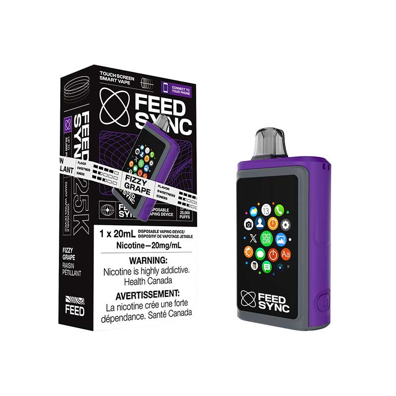 FEED Sync 25K Disposable - Fizzy Grape - Bay Vape Canada