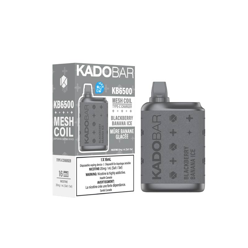 KadoBar 6500 Disposable Vape - Blackberry Banana Ice - Bay Vape Canada