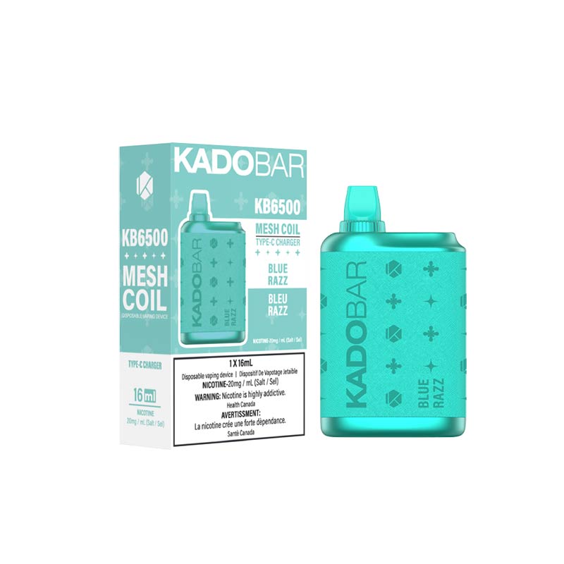 KadoBar 6500 Disposable Vape - Blue razz - Bay Vape Canada