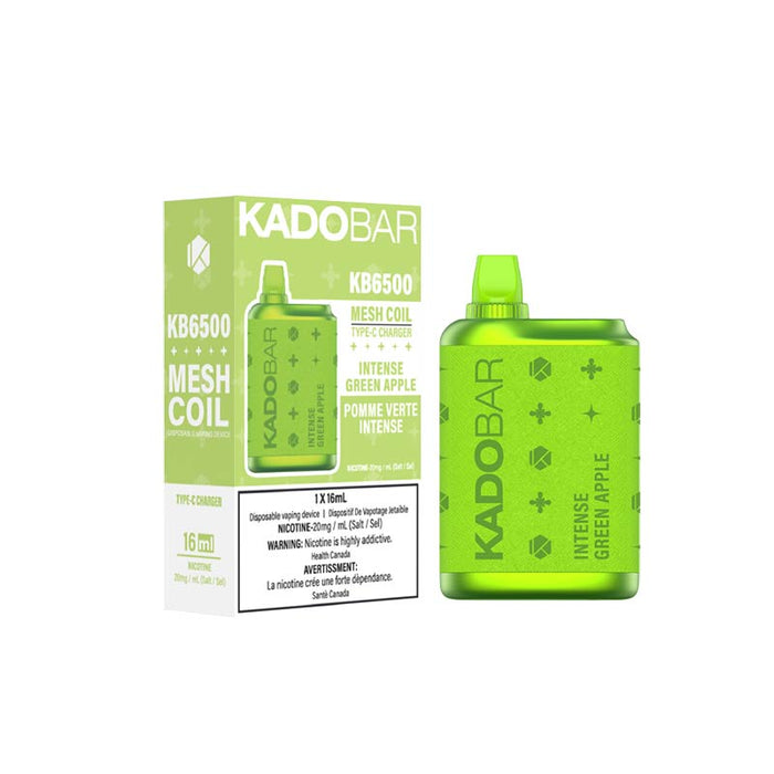 KadoBar 6500 Disposable Vape - Intense Green Apple