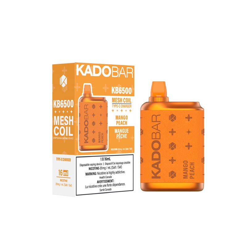 KadoBar 6500 Disposable Vape - Mango Peach - Bay Vape Canada