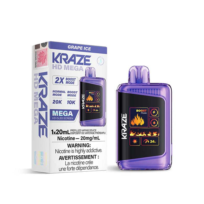 Kraze HD Mega Disposable - Grape Ice