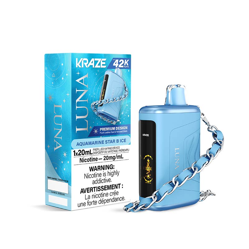 Kraze Luna Disposable - Aquamarine Star B Ice (ON) - Bay Vape