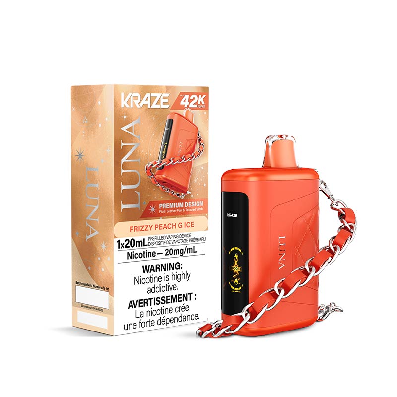 Kraze Luna Disposable - Fizzy Peach G Ice (ON) - Bay Vape