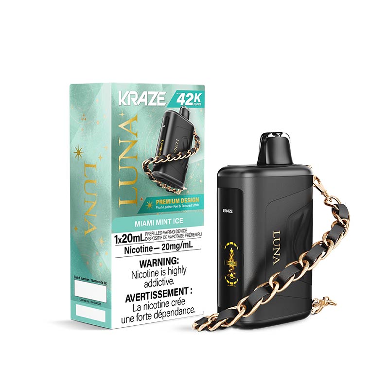 Kraze Luna Disposable - Miami Mint Ice (ON) - Bay Vape