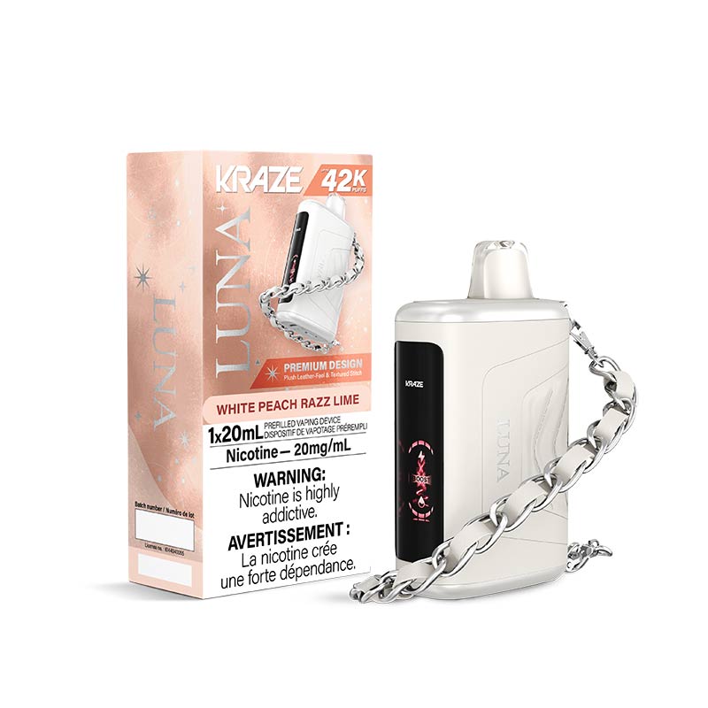 Kraze Luna Disposable - White Peach Razz Lime (ON) - Bay Vape