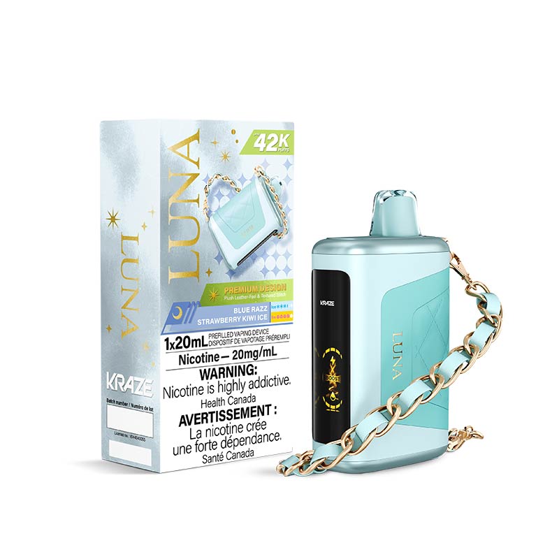 Kraze Luna Disposable - Blue Razz Strawberry Kiwi Ice - Bay Vape